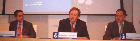 Rueda de Prensa - Caixa Galicia - José Valiño, Marcelino Fernández, Antonio Vázquez de Parga