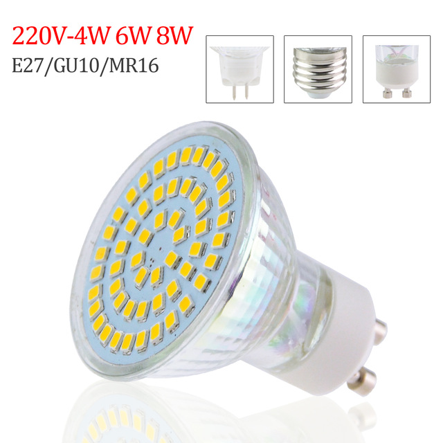 GU10-MR16-E27-LED-Light-emitting-diode-220V-4W-6W-8W-Bombilla
