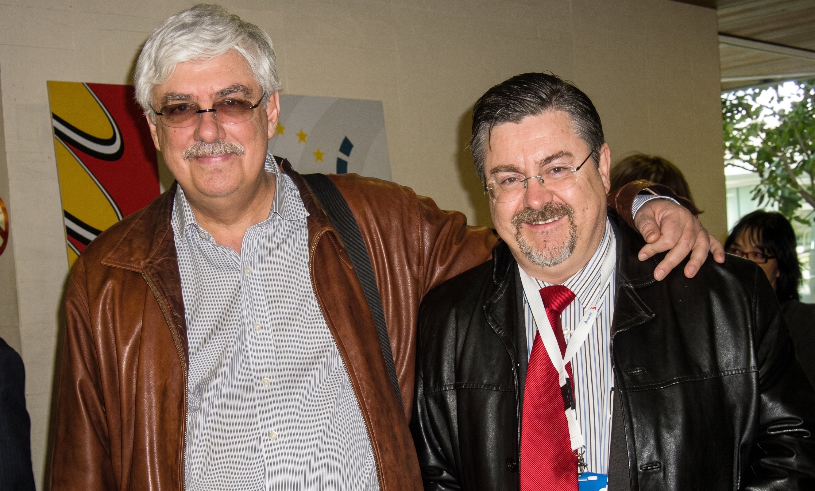 Kim Cameron y Julián Inza en el evento Trustis, en León, en 2010
